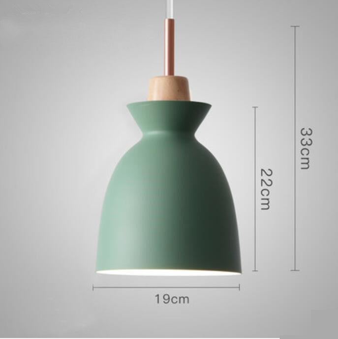 Creative retro industrial style solid wood wrought iron single head light