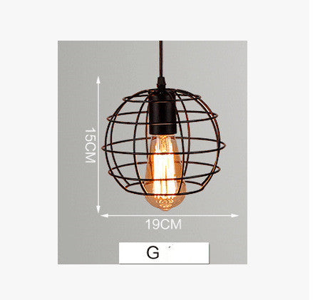 Loft Wrought Pendant Iron Modern Minimalist Style