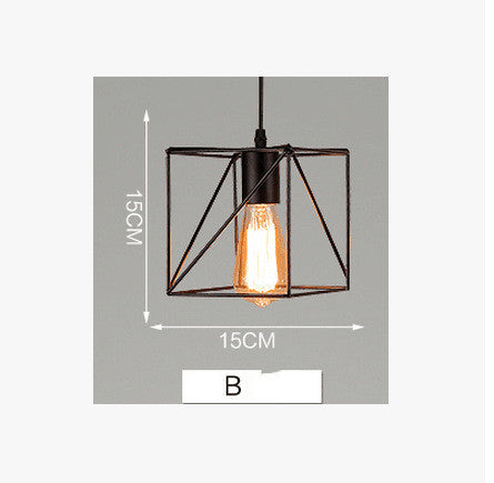 Loft Wrought Pendant Iron Modern Minimalist Style