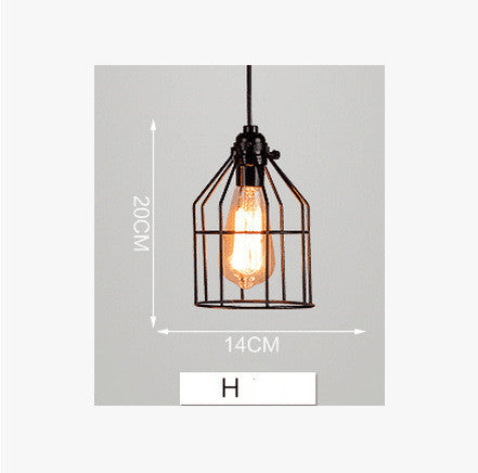 Loft Wrought Pendant Iron Modern Minimalist Style