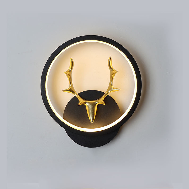 Art Deer Antler Wall Lamp Nordic Remote Control