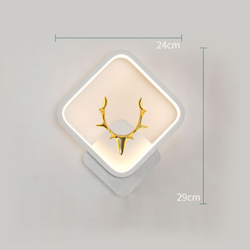 Art Deer Antler Wall Lamp Nordic Remote Control