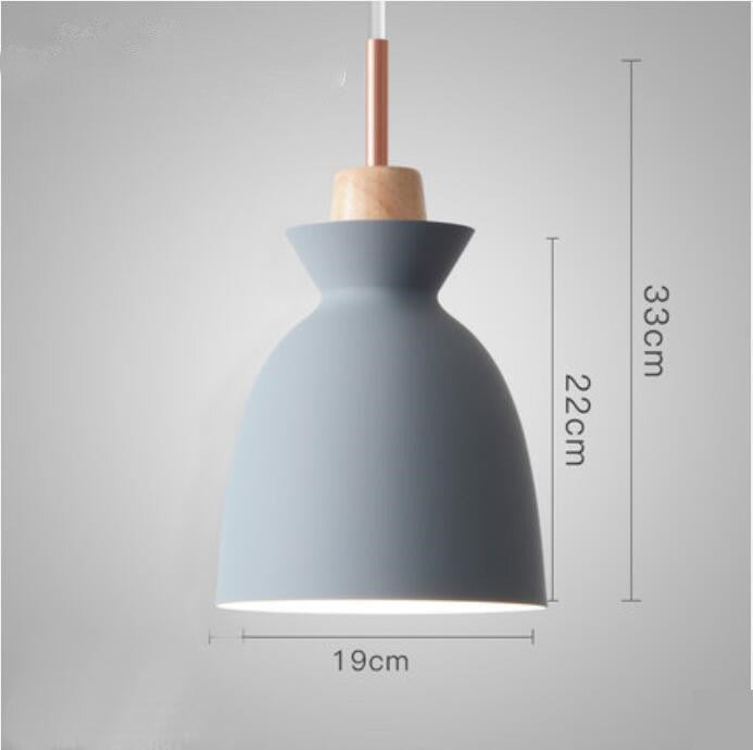 Creative retro industrial style solid wood wrought iron single head light