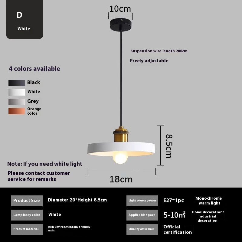 Simple Chandelier Dining Bedroom Bedside Iron light