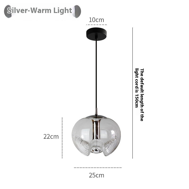 Glass Pendant Light Modern Minimalist Bedside