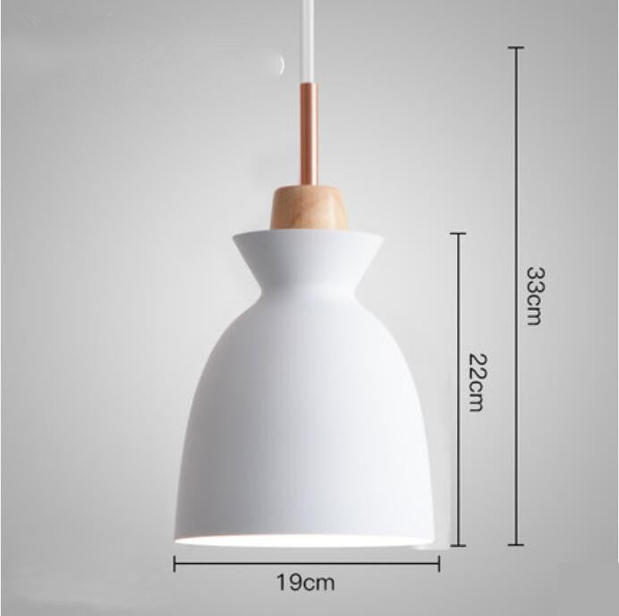 Creative retro industrial style solid wood wrought iron single head light