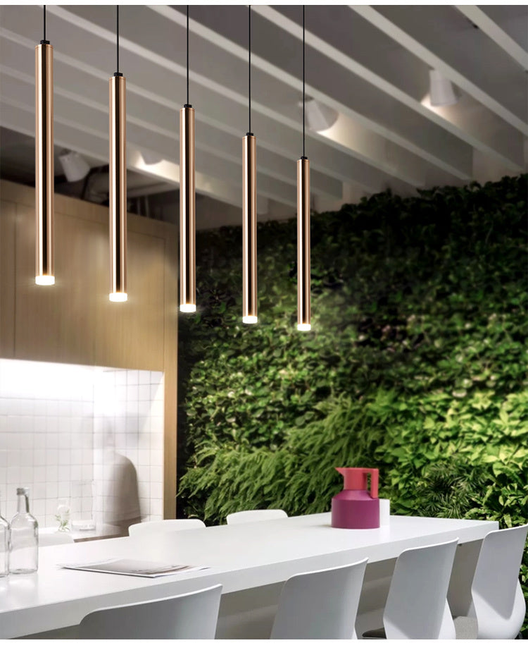 French Gold Long Pendant Lights