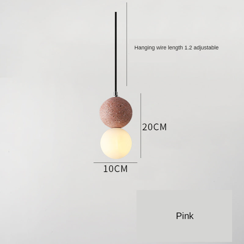 Nordic Ins Modern Cement Terrazzo Small Pendant light for Restaurant Bar