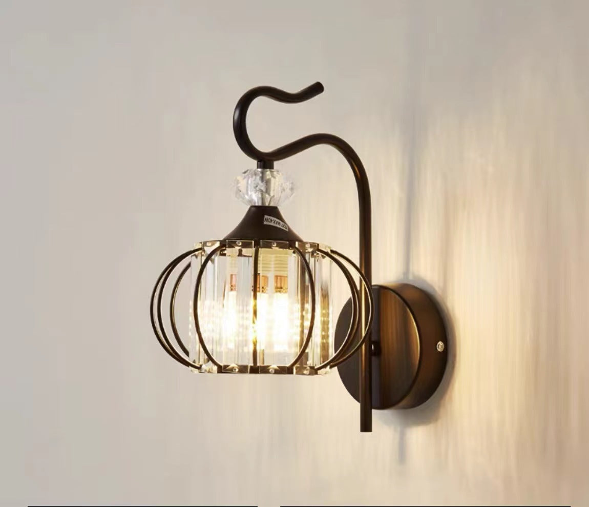 Bedroom Bedside Crystal Wall Lamp