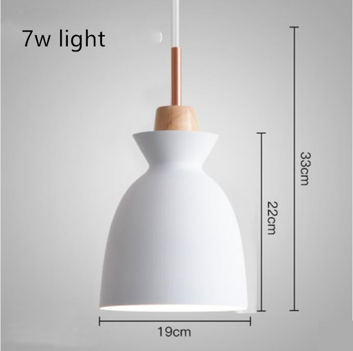Creative retro industrial style solid wood wrought iron single head light