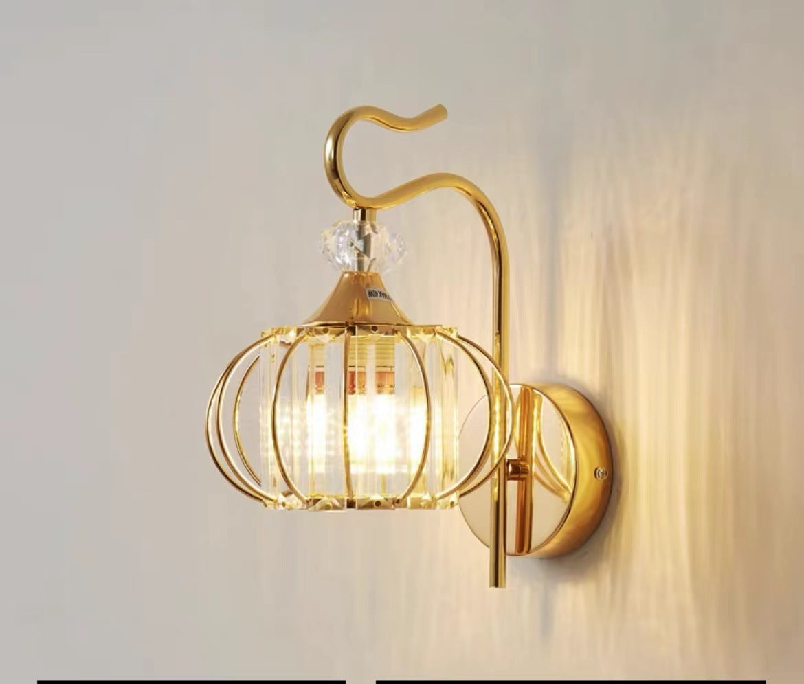 Bedroom Bedside Crystal Wall Lamp