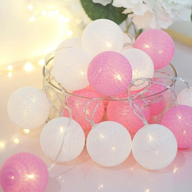 LED Cooton Ball Mini Chandeliers