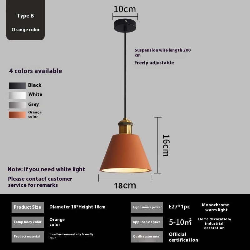 Simple Chandelier Dining Bedroom Bedside Iron light