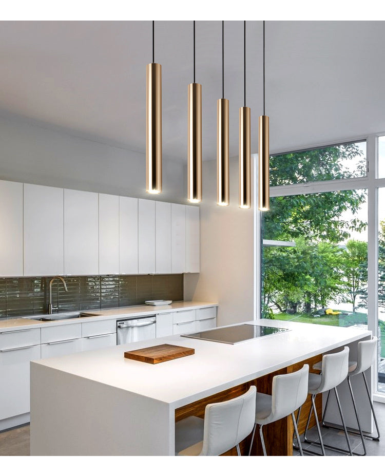 French Gold Long Pendant Lights