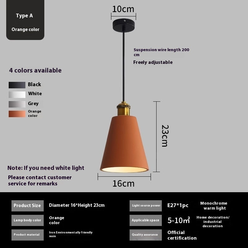 Simple Chandelier Dining Bedroom Bedside Iron light