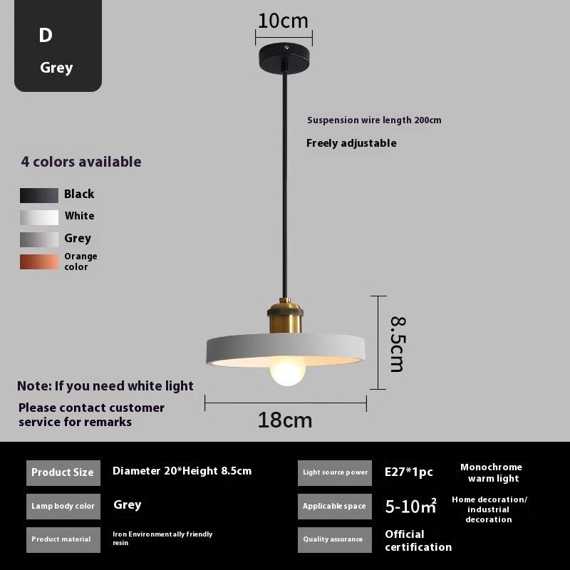 Simple Chandelier Dining Bedroom Bedside Iron light