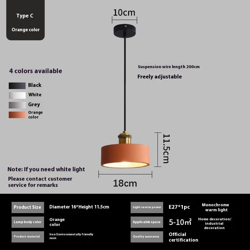 Simple Chandelier Dining Bedroom Bedside Iron light