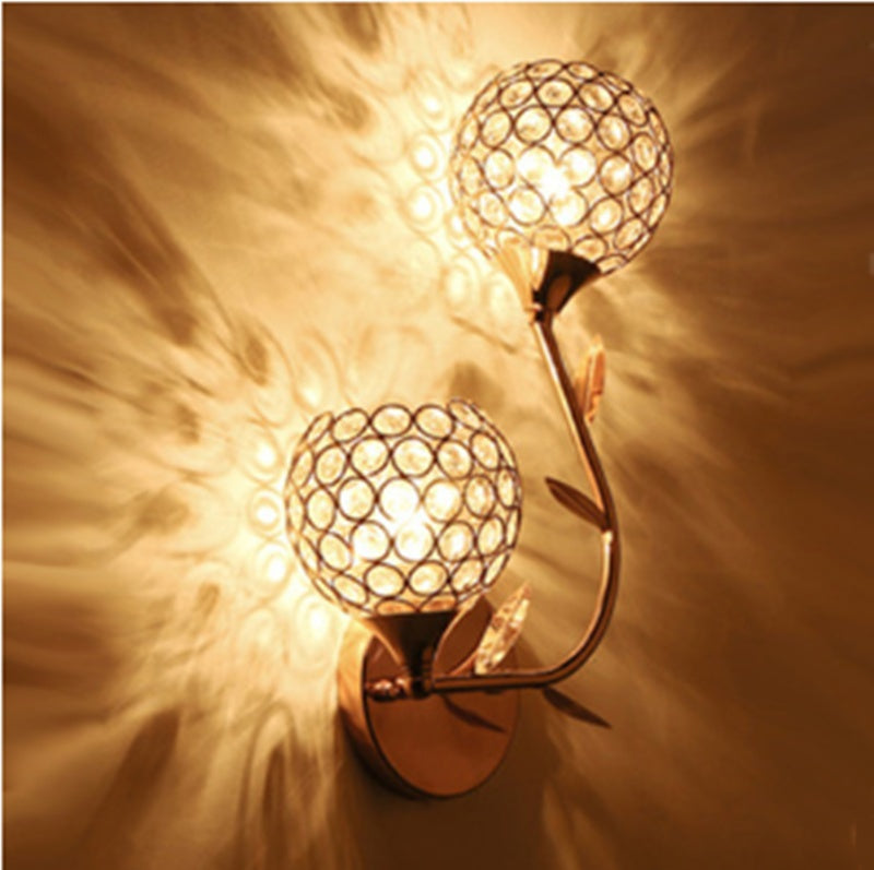 European Modern Crystal Wall Lamp Dimmable