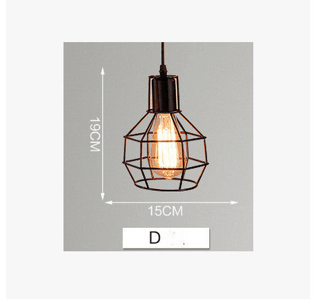 Loft Wrought Pendant Iron Modern Minimalist Style