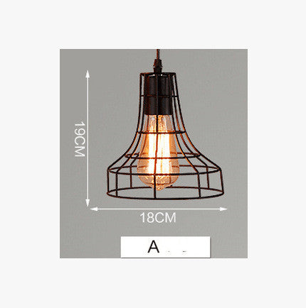 Loft Wrought Pendant Iron Modern Minimalist Style