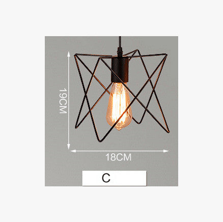 Loft Wrought Pendant Iron Modern Minimalist Style