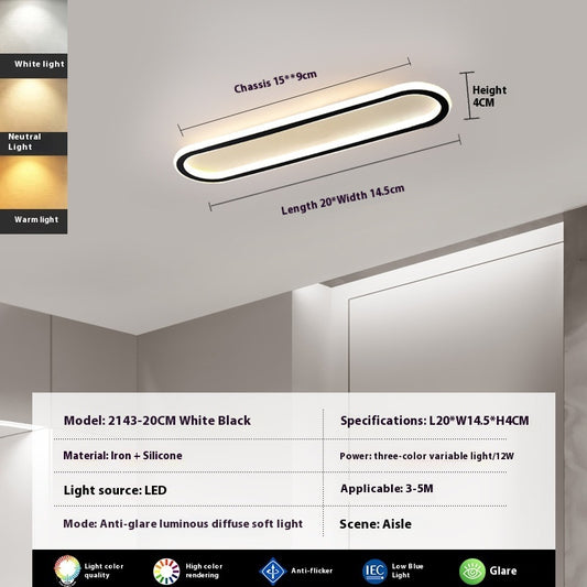 Modern Minimalist LED Strip Bedroom Cloakroom Ceiling Lamp