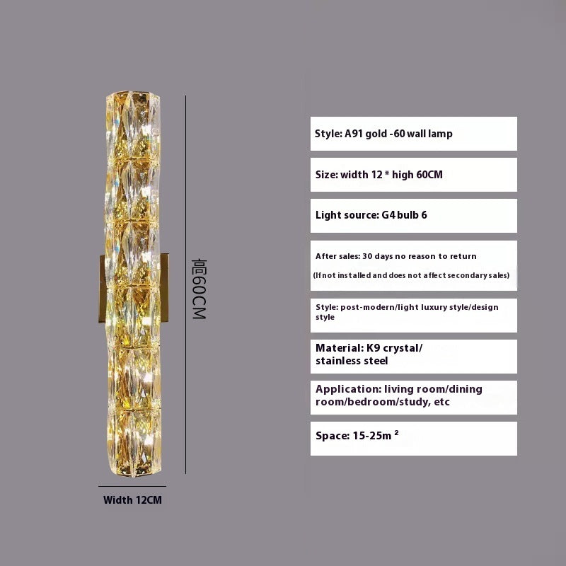 Crystal Wall  Stair Lamp