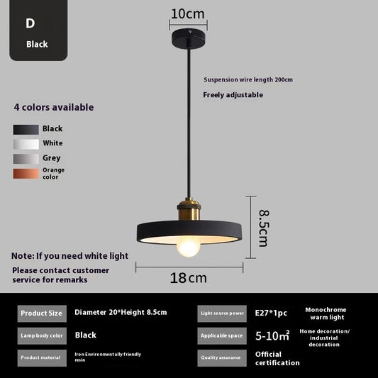 Simple Chandelier Dining Bedroom Bedside Iron light