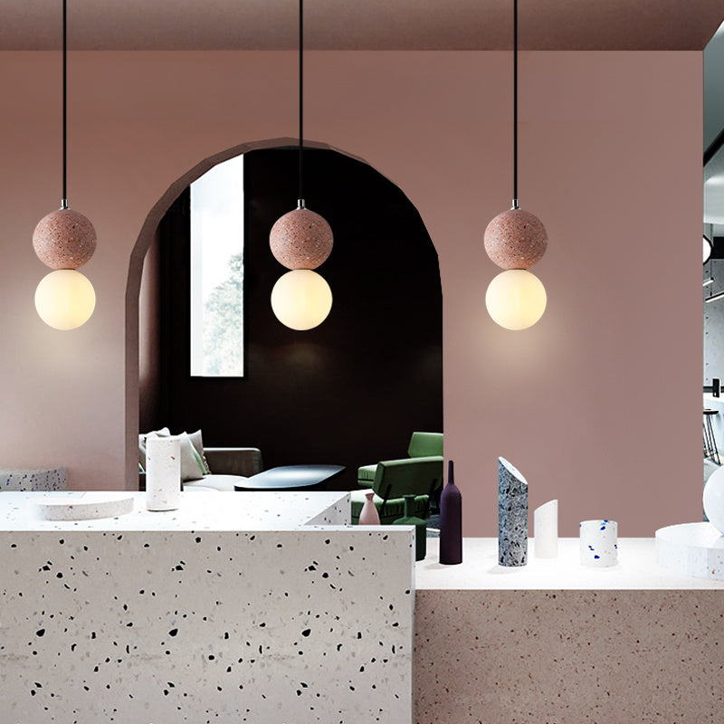 Nordic Ins Modern Cement Terrazzo Small Pendant light for Restaurant Bar