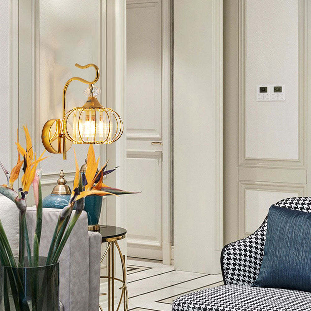 Bedroom Bedside Crystal Wall Lamp