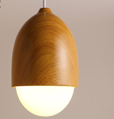 Modern Minimalist Wood-like Nut Light
