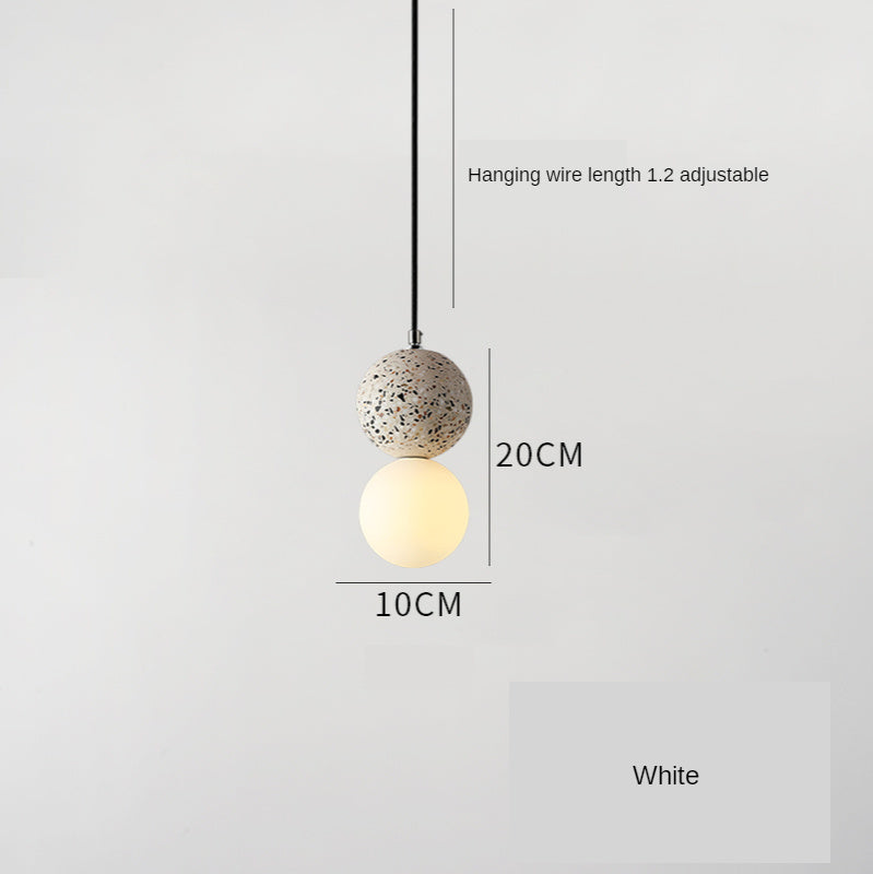 Nordic Ins Modern Cement Terrazzo Small Pendant light for Restaurant Bar
