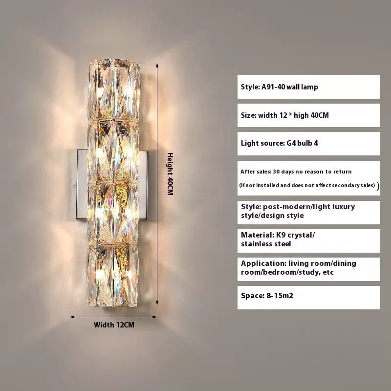 Crystal Wall  Stair Lamp