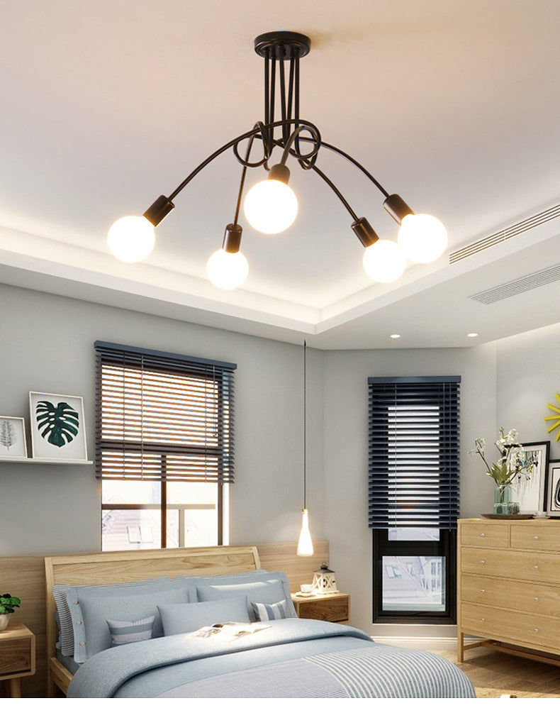 Industrial Wind Multi-head Elbow Iron Chandeliers