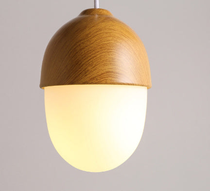 Modern Minimalist Wood-like Nut Light