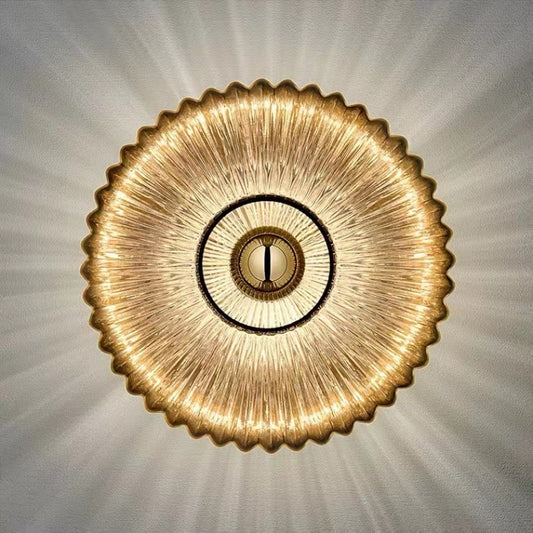 French-style Mid-ancient Bauhaus Glass Wall Lamp