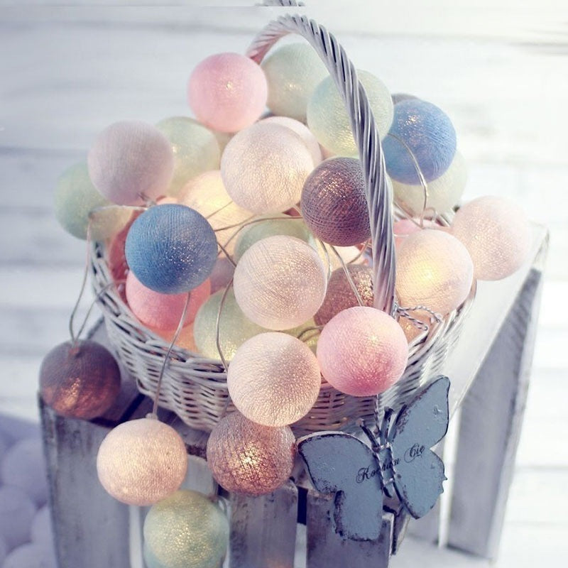 LED Cooton Ball Mini Chandeliers