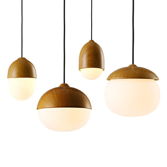 Modern Minimalist Wood-like Nut Light