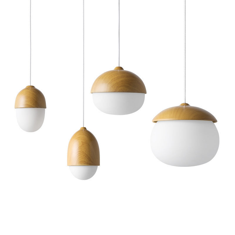 Modern Minimalist Wood-like Nut Light