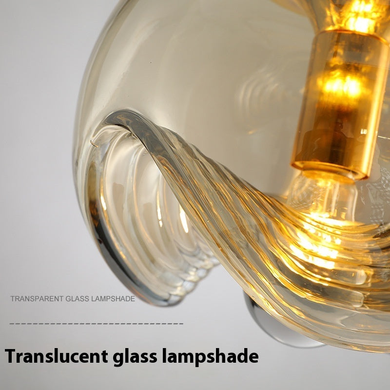 Glass Pendant Light Modern Minimalist Bedside