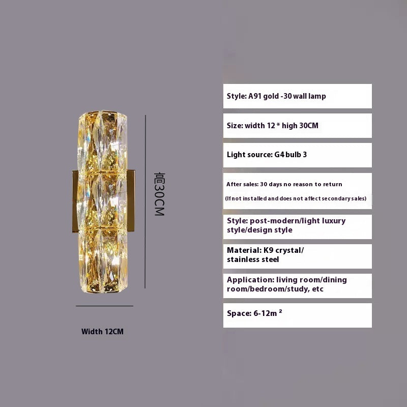 Crystal Wall  Stair Lamp