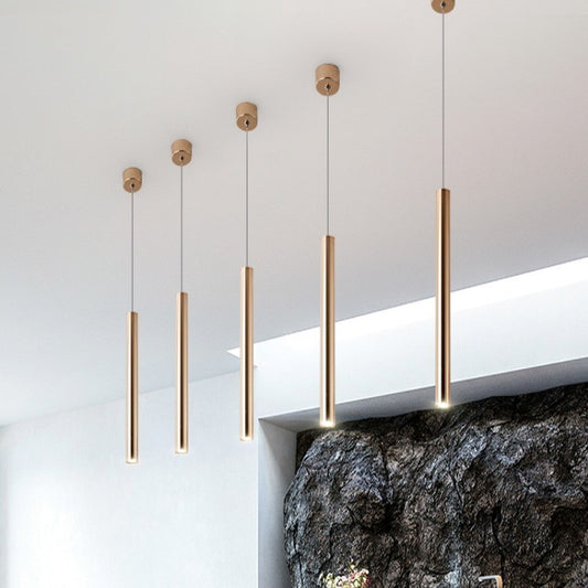 French Gold Long Pendant Lights