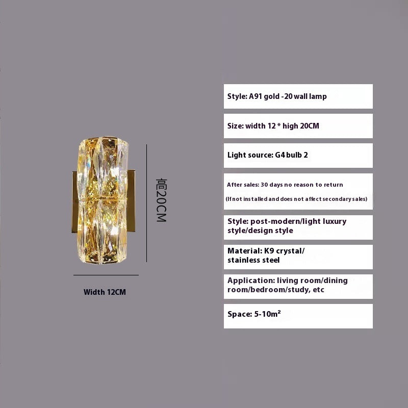 Crystal Wall  Stair Lamp