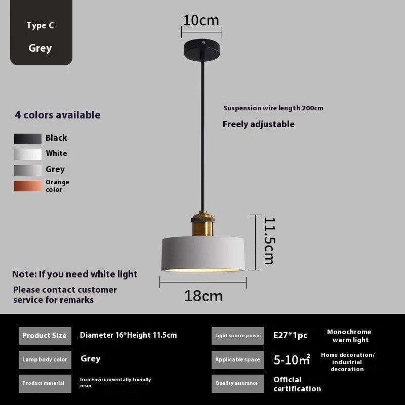 Simple Chandelier Dining Bedroom Bedside Iron light